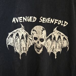 Avenged Sevenfold Deathbat Graphic Band T-Shirt Mens Medium Black Wes Lang Art